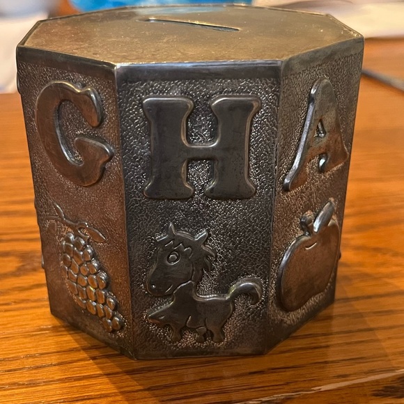 Octagonal silver-plated ABC Bank - Picture 3 of 6